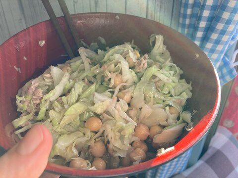 ひよこ豆とツナの温サラダ